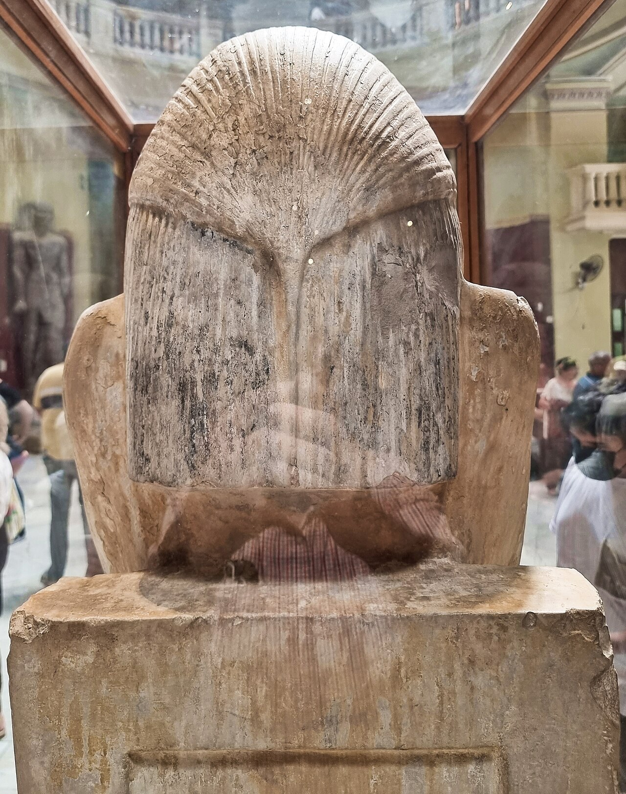 Close detail of the statue of King Djoser from Saqqara