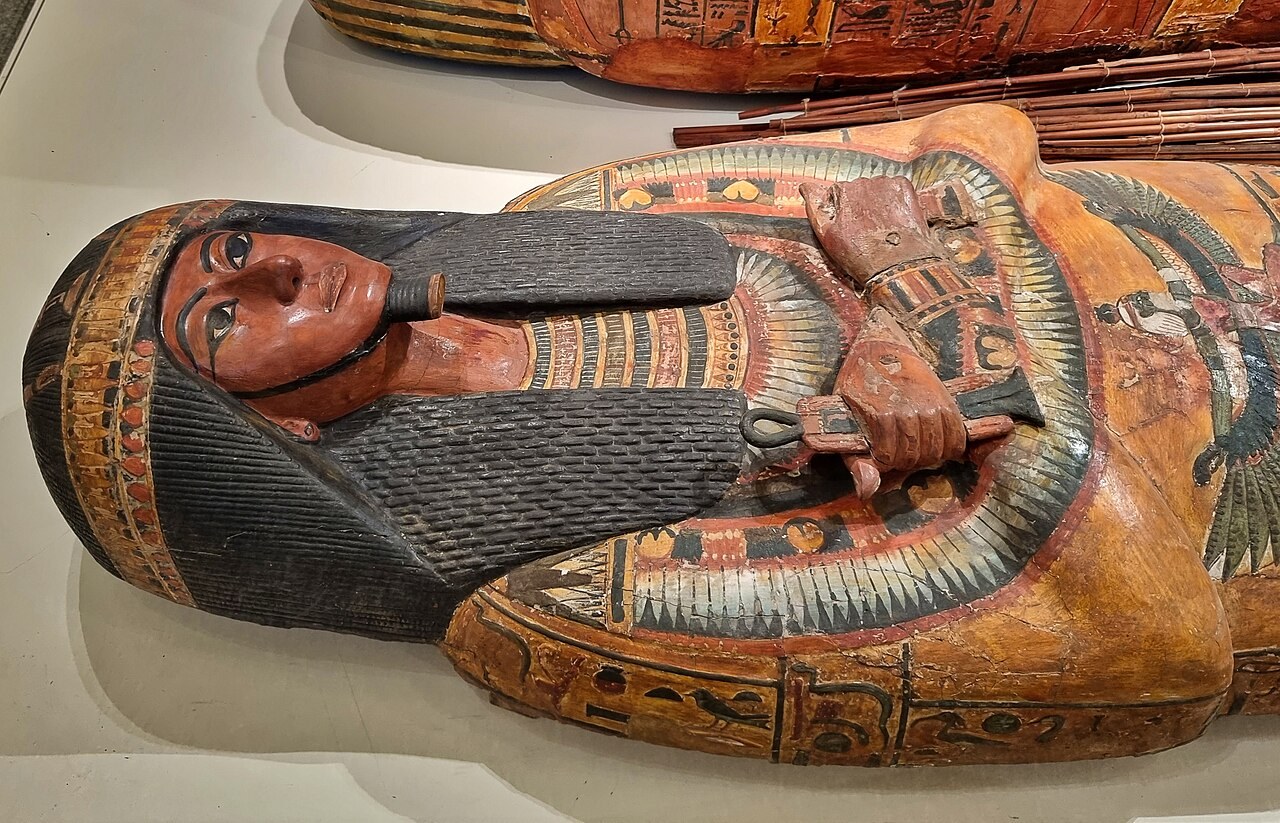 Coffin of Sennedjem displayed at the National Museum of Egyptian Civilization
